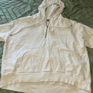 Aerie White Zip Up M